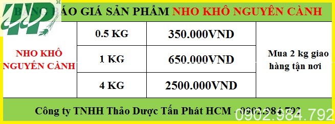 mua bán nho khô tại tphcm