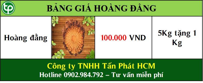bảng giá Hoàng đằng tại tphcm