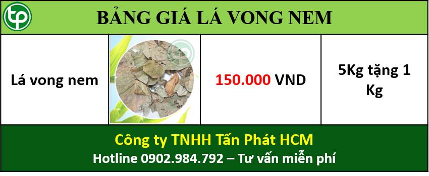 bảng giá lá vông nem