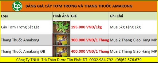 phân phối sỉ lẻ cây tơm trong tại tphcm